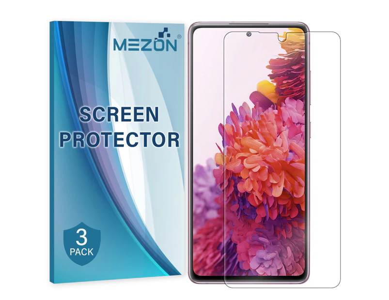 [3 Pack] MEZON Samsung Galaxy S20 FE Premium Clear Edge-to-Edge Full Coverage Screen Protector Film (S20 FE, Clear)