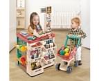 48 Pieces Preschool Kids Pretend Play Shop Grocery Supermarket with Trolley 8