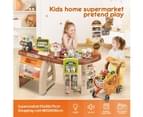 65 Accessories Kids Pretend Role Play Shop Grocery Supermarket Toy Set with Trolley 2