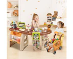 65 Accessories Kids Pretend Role Play Shop Grocery Supermarket Toy Set with Trolley
