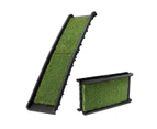 Dog Ramp Car Stairs Puppy Steps Doggy Pet Climbing Ladder Artificial Grass for SUV Folding