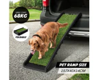 Dog Ramp Car Stairs Puppy Steps Doggy Pet Climbing Ladder Artificial Grass for SUV Folding