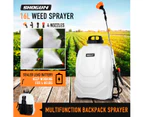 16L Backpack Sprayer Electric Weed Sprayer Garden Farm Pump Spraying   White