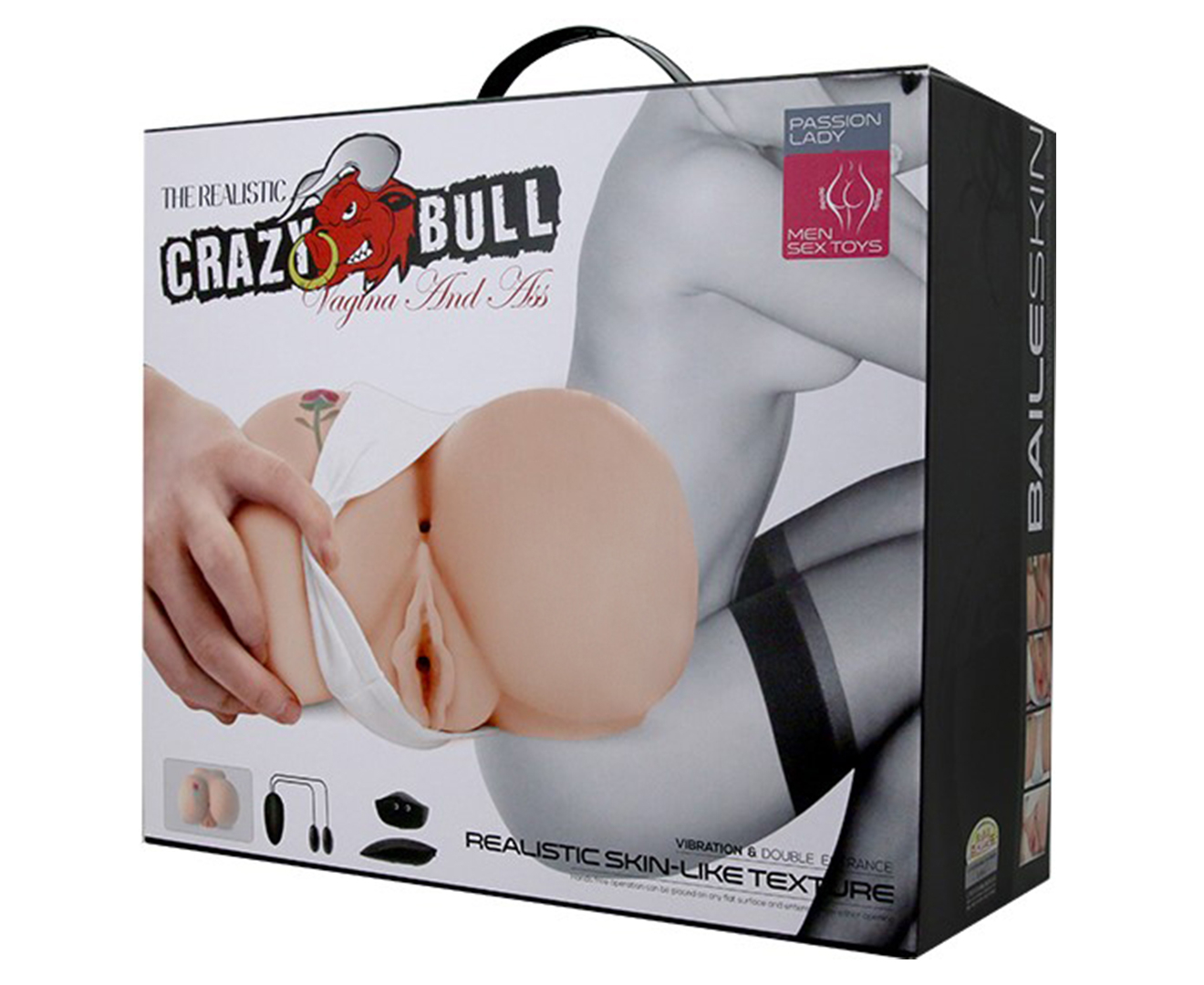 Crazy Bull Rose Tattoo Vagina & Anal Male Sex Toy - Pink Skin | Catch.co.nz