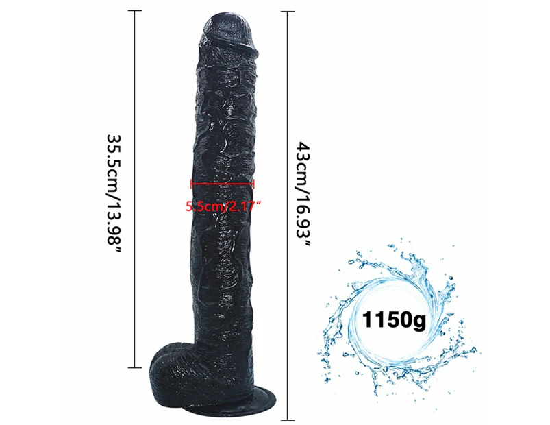MD Legend 45cm Super Large Realistic Dildo with Suction Cup - Black