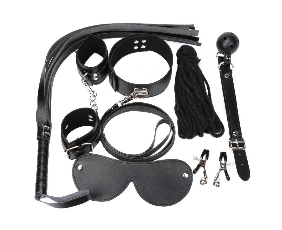 BDSM Restraint 7 in 1 Starter Kit Pack Bondage