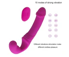 Aphrodisia Double Rider Remote Control Strapless Strap-On Dildo Vibrator - Rose