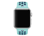 Strapify Sport Soft Silicone Watch Strap for iWatch SE for Unisexries 1 2 3 4 5 6 SE for Unisex - Green Blue
