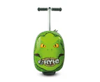 Zinc Flyte Kids Suitcase Scooter Darwin the Dinosaur - Green