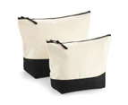 Westford Mill Dipped Base Canvas Accessory Bag (Pack of 2) (Natural/Black) - RW6664