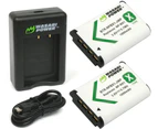 Wasabi Power Battery (2-Pack) and Dual Charger for Sony NP-BX1, NP-BX1/M8