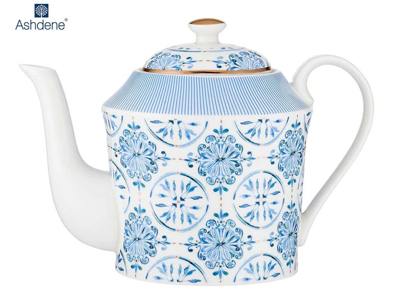 Ashdene 600mL Lisbon Infuser Teapot - Blue/White