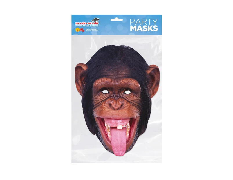 Mask-arade Chimpanzee Party Face Mask (Multicoloured) - BN3691
