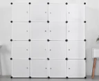 Ortega Home Modular 16-Compartment Storage Unit - White