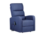 Linen Fabric Massage Chair Electric Recliner Sofa Couch Armchair OKIN Lift Motor