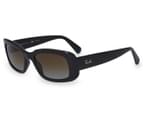 Ray-Ban Women's Rectangle RB4122 Polarised Sunglasses - Black/Brown 1