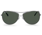 Ray-Ban Aviator RB3293 Polarised Sunglasses - Silver/Green