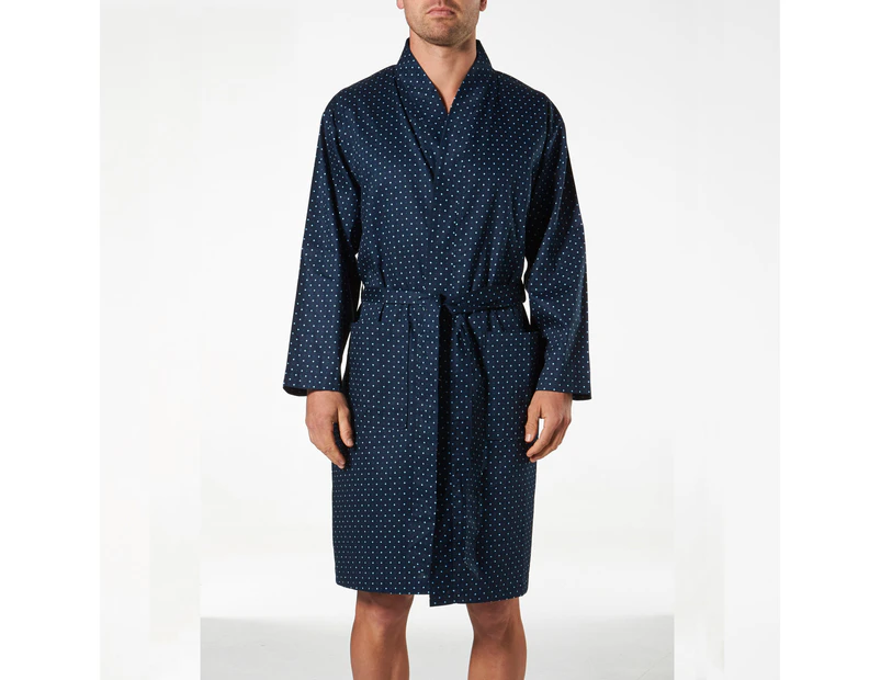 Mitch Dowd - Men's Brooklyn Printed Cotton Robe
