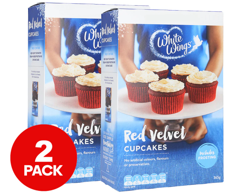2 x White Wings Red Velvet Cupcakes 365g