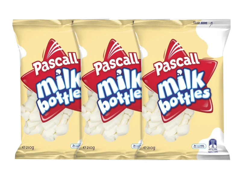 3 x Pascall Milk Bottles 210g