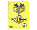 Spirax A4 596 5 Subject Notebook - Yellow