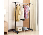 Adjustable Rolling Clothes Storage Rack,Portable Coat Stand, Garment Hanger, Home Laundry