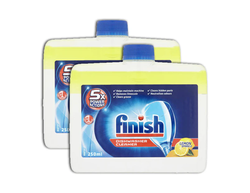 2PK Finish Dishwasher Monthly Cleaner/Remove Grease/Limescale Lemon Sparkle