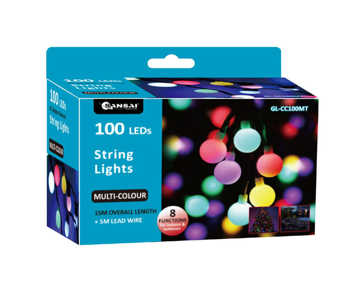 Sansai 100 LED Electric Globe Decorative/Christmas String Lights Multi-Colour