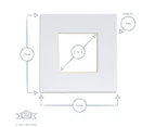 20x White Photo Frame Picture Mount - To Fit Frame Size 4 x 4" for Image Size 2 x 2" - by Nicola Spring