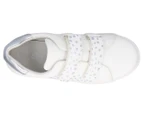 Grosby Girls' Sara Spot Sneakers - White/Silver