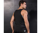Adore Mens Compression Shirt Slimming Body Shaper Vest Workout Tank Tops Abs Abdomen Undershirts 1009-Black