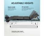 55cm Aluminium Massage Table Bed Therapy Equipment Black 3