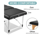 55cm Aluminium Massage Table Bed Therapy Equipment Black