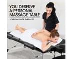 55cm Aluminium Massage Table Bed Therapy Equipment Black 7