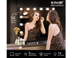 Maxkon 14 LED Lights Hollywood Style Makeup Mirror Touch Control Vanity Mirror Black
