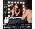 Maxkon 14 LED Hollywood Makeup Mirror Vanity Dressing Table Mirror with Bluetooth 9