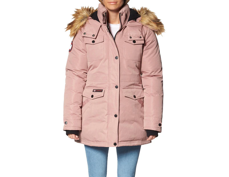 Canada Weather Gear Women's Coats & Jackets Parka Coat - Color: Dusty Rose