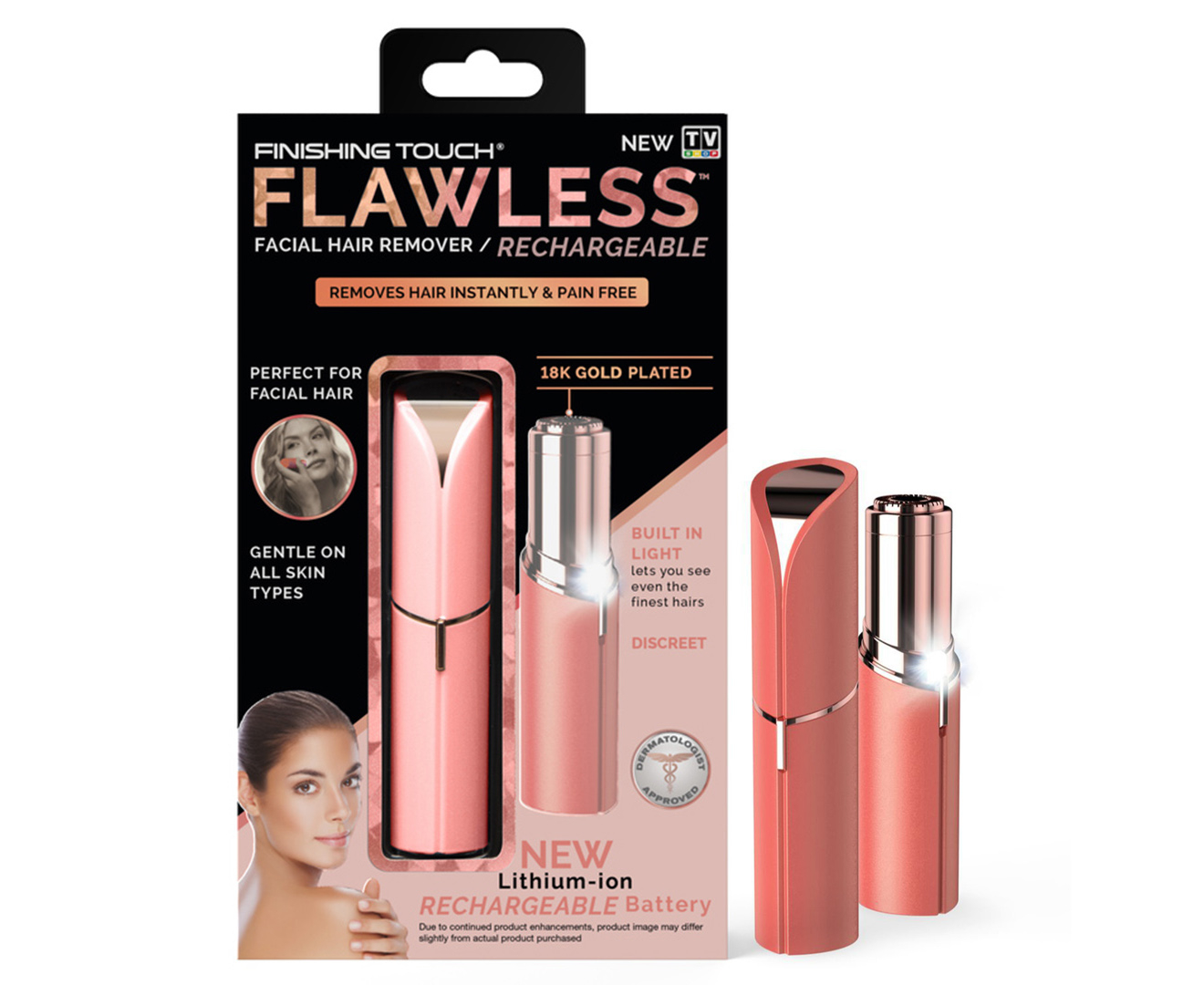 Finishing Touch Flawless Rechargeable Deluxe Facial Hair Remover |  
