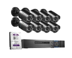 Anisee 8x 1080P HD Wifi Security CCTV Camera Surveillance System Set 8CH DVR 1T