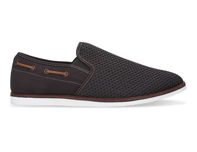 Wild Rhino Men's Milan Slip-On Shoe - Charcoal