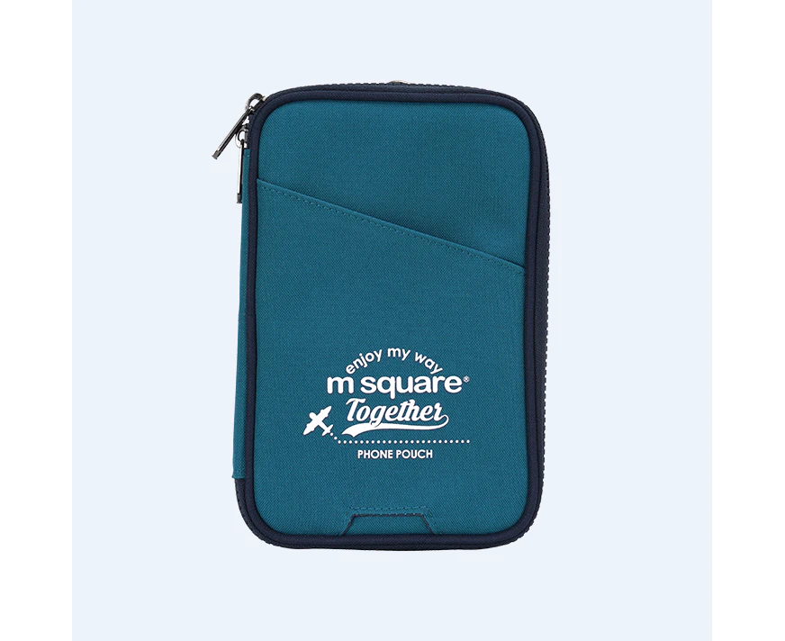 M Square Portable Lightweight Phone Digital Accessories Organizer Storage Pouch Navy Blue