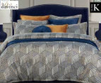DaVinci Beckitt Super King Bed Quilt Cover Set - Navy
