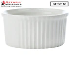 Set of 12 Maxwell & Williams 7.5cm White Basics Ramekin - White