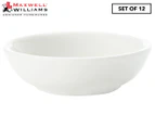 Set of 12 Maxwell & Williams 7cm White Basics Round Sauce Dish - White