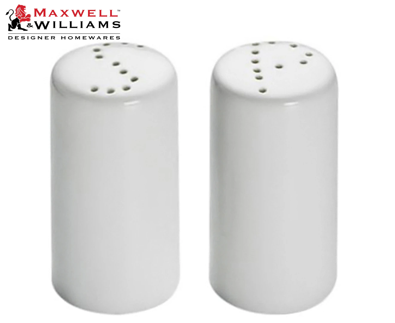 Maxwell & Williams White Basics Cylindrical Salt & Pepper