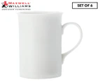 Set of 6 Maxwell & Williams 250mL White Basics English Mug - White