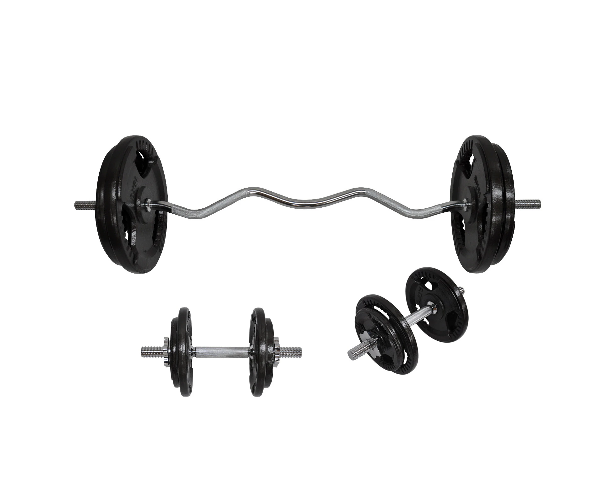 Total 73.5kg - 120cm Curl Bar Barbell Weight  + 36cm Dumbell Bar Weight