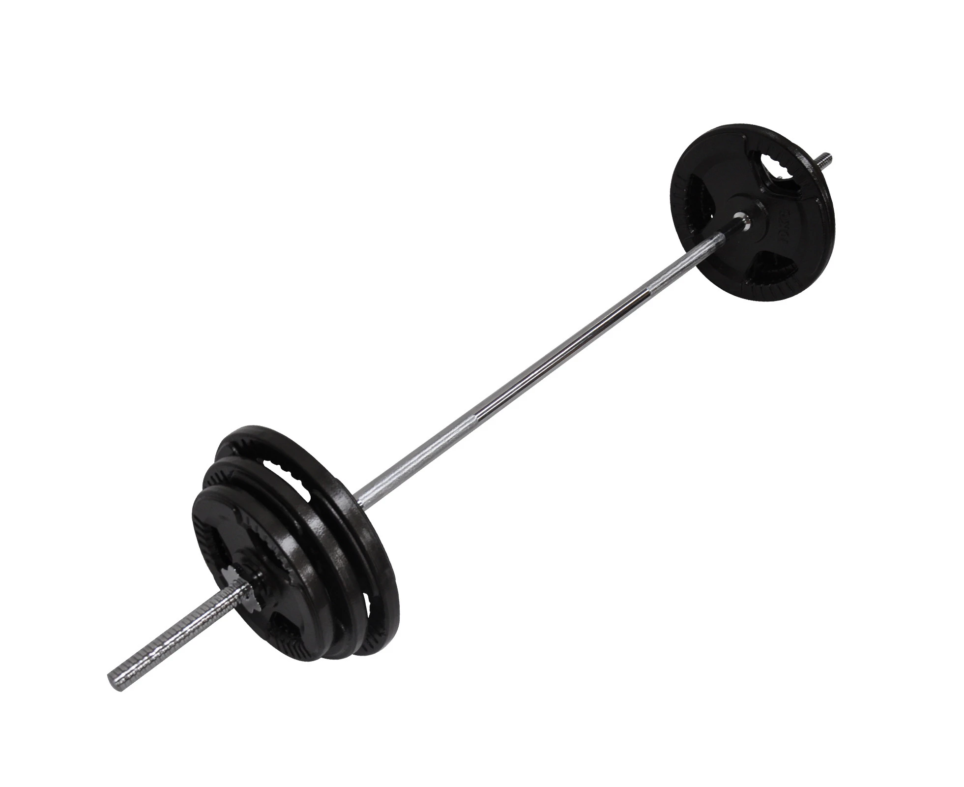 50kg Ez Grip Cast Iron Barbell Weight  - 150cm Bar + 45kg Iron Weight Plates