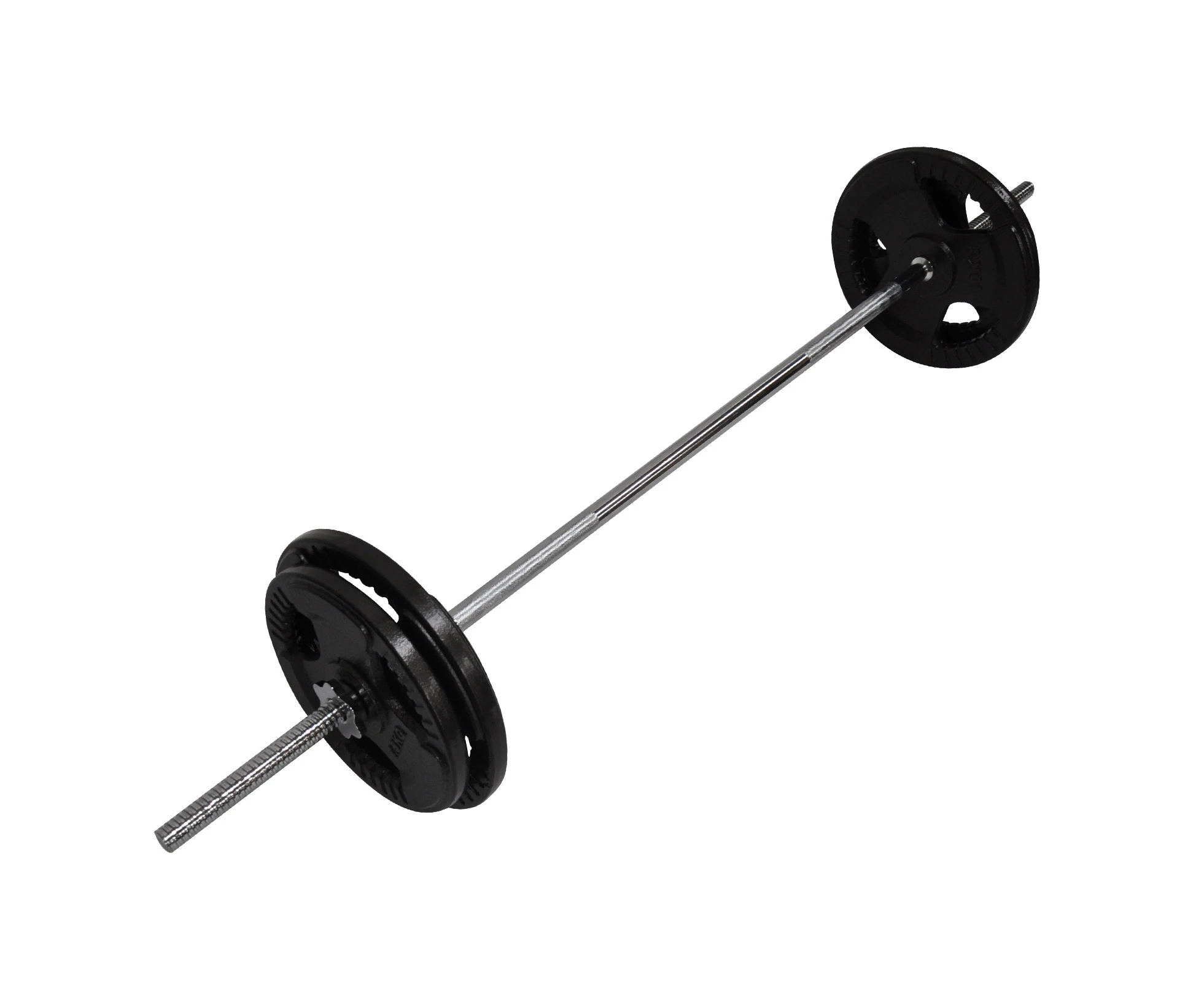 40kg Ez Grip Cast Iron Barbell Weight  - 150cm Bar + 35kg Iron Weight Plates