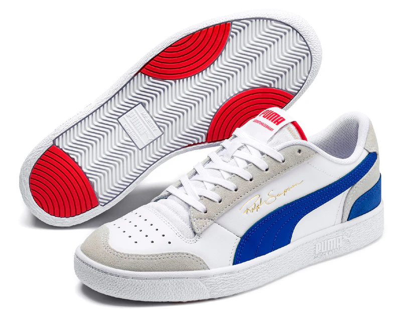 Puma Unisex Ralph Sampson Lo Vintage Sneakers - White/Blue/Red